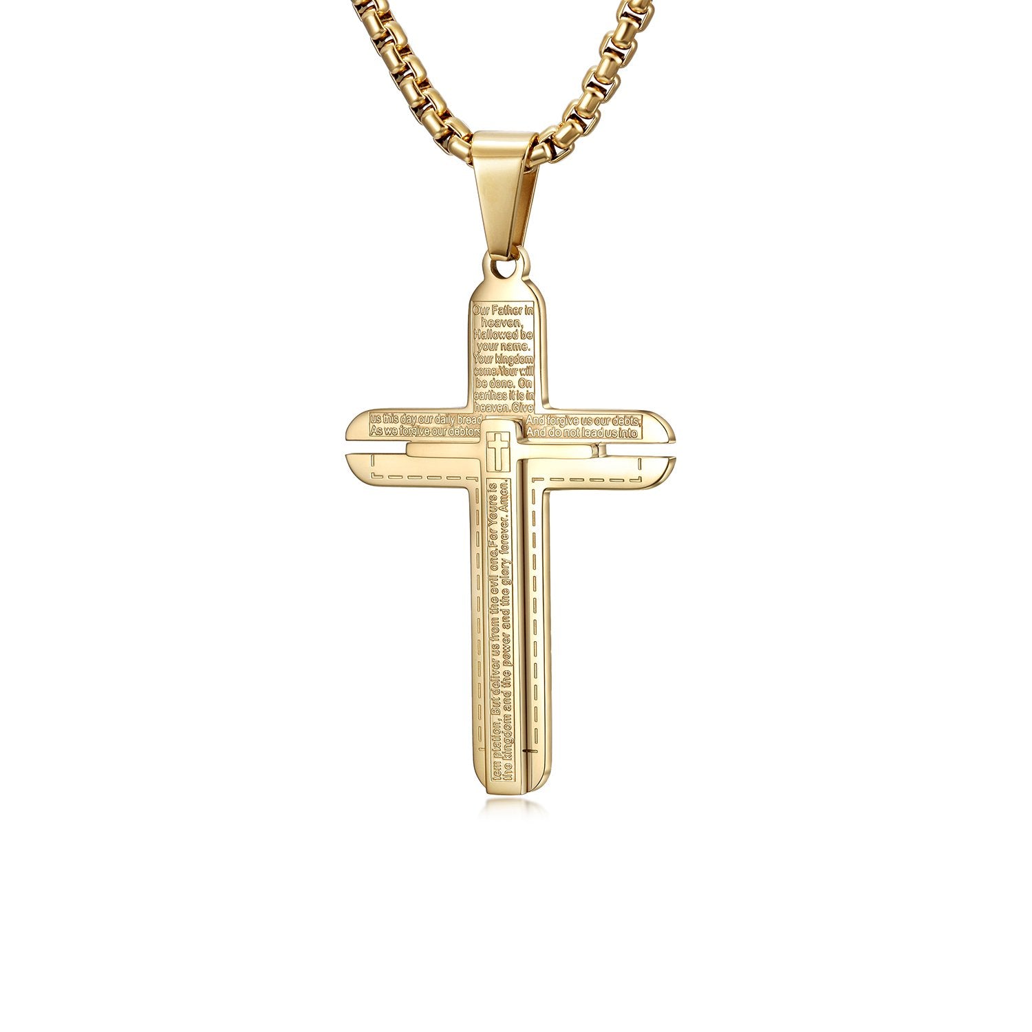 Classic Cross Pendant Necklace for Men